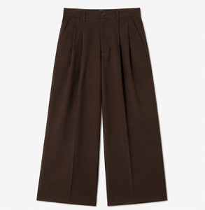 Pantalones Anchos Vintage para Mujer, Cintura Alta, Corte Holgado, Estilo Casual Urbano, Mezcla de Algodón Suave, OEM ODM - Product Image 1