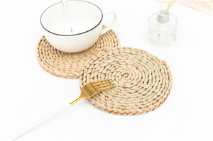 Napperons en lin brodés, napperon en rotin avec motif, franges vietnamiennes, blanc délavé, tissé, pompons, carré, naturel - Product Image 6