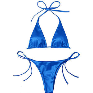 2026 Women <b>Bikini</b> <b>Set</b> Attractive Push up Bra Deep V Neck Cheeky Bottom Swimwear Spandex/Nylon Material High Stretch for Holidays - Product Image 1