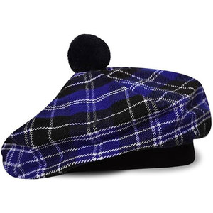 Chapeau écossais Tam o' Shanter en laine tartan avec pompon, bonnet de clan personnalisé, vente en gros - Product Image 1