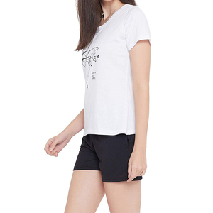 ชุดเสื้อยืดและกางเกงขาสั้นแฟชั่นฤดูร้อนแบบใหม่สั่งทำพิเศษสำหรับผู้หญิง - Product Image 5