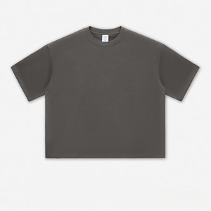 T-shirt unisexe 100 % coton à épaules tombantes, coupe ample, couleur unie, décontracté, en jersey, à manches courtes et col rond pour homme et femme - Product Image 2