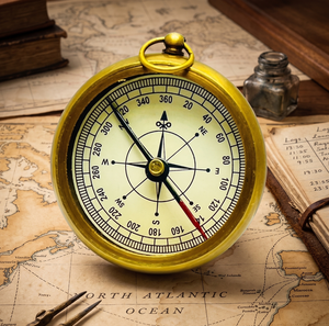Pocket <b>Compass</b> with <b>Antique</b> Nautical Map and Sea Dragon Design – Professional Maritime Navigation Collectible for Office & Home - Product Image 4