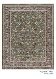 Tapis de style persan en soie ivoire, motif puzzle, vintage, antidérapant, antibactérien, à poils moyens, pour salon, chambre à coucher, décoratif - Product Image 3