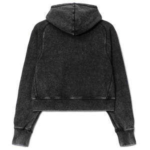 Sweat-shirt à capuche surdimensionné de qualité supérieure, couleur noire, manches longues, fermeture éclair, anti-boulochage, effet délavé à l'acide, pour adulte - Product Image 2