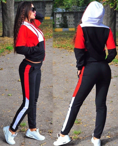 Ensemble de survêtement décontracté en coton pour femme avec logo personnalisé de qualité supérieure, comprenant un sweat à capuche et un pantalon avec patchs, respirant, pour le sport d'hiver - Product Image 5