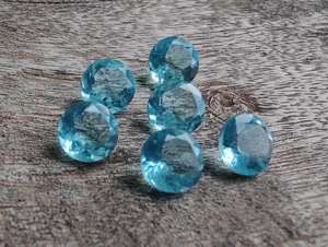 Quartz bleu naturel de 5 mm, forme ronde, qualité excellente, pierres précieuses en vrac pour la fabrication de bijoux, toutes tailles, vente en gros - Product Image 1