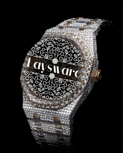 Luxury Two Tone Mechanical Moissanite Analog <b>Watch</b> Unisex VVS <b>Skeleton</b> Face Large Bezel Personalized Fashion Hip Hop Wristwatch - Product Image 2