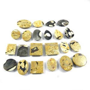 หินแจสเปอร์ลายไม้ถั่วลิสงธรรมชาติ 100 กรัม แบบผสม คาโบชอง สำหรับทำเครื่องประดับ - Product Image 6