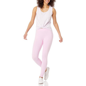 เลกกิ้งผู้หญิงเอวกลาง ผ้าถัก ระบายอากาศได้ดี น้ำหนักเบา สวมใส่สบาย ผ้านุ่ม เป็นมิตรกับสิ่งแวดล้อม แห้งเร็ว กางเกงลำลองสำหรับออกกำลังกาย ผ้าริบ - Product Image 3