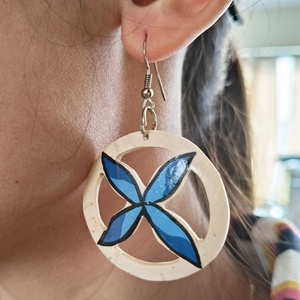 أقراط مجوهرات هاواي مخصصة للشاطئ مستديرة القرط على طراز الجزيرة الاستوائية بألوان مختلفة للنساء والفتيات - Product Image 6