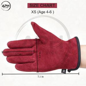 Guantes de Conducción de Gamuza Roja Granate con Muñequera Ajustable, Guantes de Trabajo de Dedo Completo para Conducir, Jardinería y Uso en Exteriores, Guantes Resistentes - Product Image 3