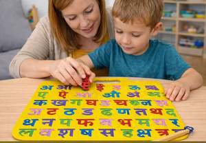 Rompecabezas de reconocimiento del alfabeto hindú, juguete educativo para niños, rompecabezas de estudio, tablero de rompecabezas a precio de mayoreo por fabricante - Product Image 3