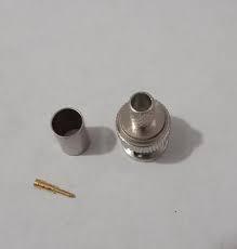 ขั้วต่อโคแอกเชียล RG-6 BNC รุ่น N(M)  ทองเหลืองชุบนิกเกิล  กระแสไฟ 10A  หน้าสัมผัสทองแดง  แบบ Crimp - Product Image 1