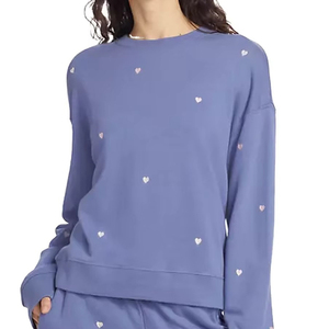 Sudadera de cuello redondo de lana de alta calidad para mujer y conjunto de sudadera lisa personalizada para mujer en venta en línea - Product Image 6