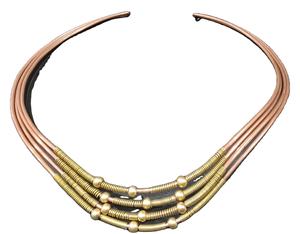 Compre al por mayor collar gargantilla chapado en oro y plata joyería artesanal de la India artesanías Rawat - Product Image 1