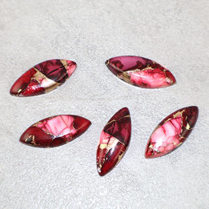 Piedra Preciosa Natural de Turquesa Cobre Rosa en Forma de Marquesa de 10x20mm, Piedra Suelta para Fabricación de Joyería, Venta al Por Mayor - Product Image 1