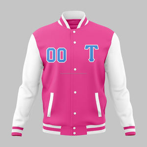 Chaqueta de béisbol de estilo universitario personalizada de alta calidad, algodón de invierno, cuello levantado, bordado de chenilla, procesamiento recubierto - Product Image 6