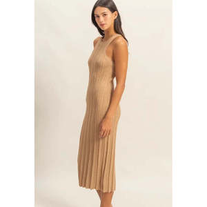 HYFVE-Vestido ajustado de cuello redondo para mujer, Vestido de punto acanalado, suéter cómodo - Product Image 3