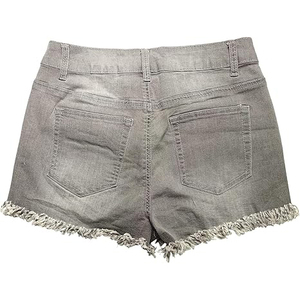 Paperbag <b>Waist</b> Distressed Denim Shorts Women Belted High Rise Ripped Raw Hem Summer Cinched <b>Jean</b> Bottoms - Product Image 2