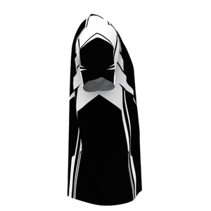 T-shirt à manches courtes pour homme, col rond, noir et blanc, motif géométrique, tricoté, séchage rapide, design sportif, coupe classique - Product Image 3