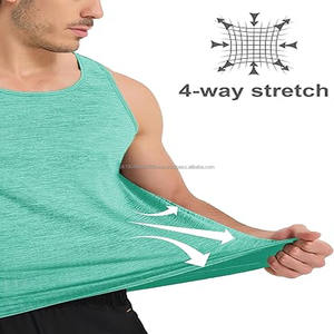 เสื้อกล้ามออกกำลังกายผ้าระบายอากาศสำหรับผู้ชาย เสื้อกล้ามเรียบง่ายสำหรับออกกำลังกาย เสื้อกล้ามผู้ชายขายส่ง เสื้อกล้ามผู้ชายคุณภาพดีที่สุด - Product Image 5