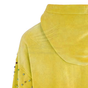 Sweat-shirts d'hiver décontractés à strass, faible MOQ, 100 % coton, doublure polaire, haute qualité, tissu respirant et doux, nouveau design - Product Image 5