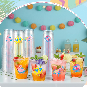 BPA Free Biodegradable Waterproof Eco-Friendly <b>Plastic</b> <b>Cups</b> Lids Bulk Pack Iced Coffee Cold <b>Drinks</b> Juice Disposable For Party - Product Image 3