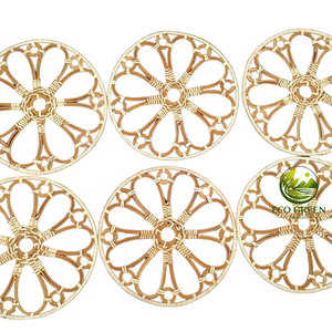 Salvamanteles Decorativo de Mimbre con Diseño Floral, Hecho a Mano, para Mesa de Restaurante, Cafetería, Boda, Decoración Rústica para Comedor - Product Image 6