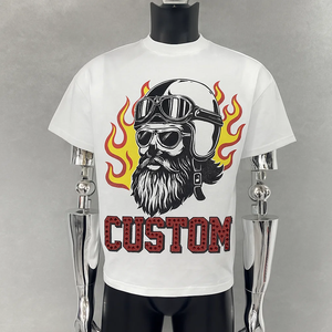 Custom Clothing Manufacturers 100% Cotton DTG Print Tee Heavyweight Oversized Boxy <b>Tshirt</b> Gemstone T Shirt for Men - Product Image 5