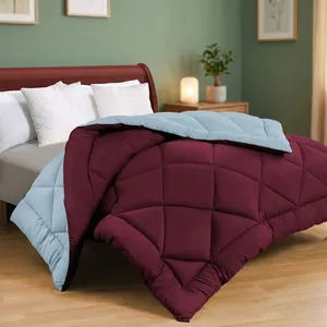 Couette d'hiver en microfibre 90 GSM, bleu marine clair, respirante, écologique, douce, légère, pour chambre à coucher, hôtellerie - Product Image 2
