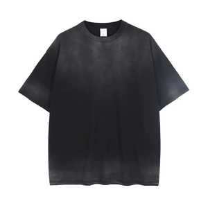 เสื้อยืดคอกลมแขนสั้นทรงโอเวอร์ไซส์สำหรับผู้ชาย ผ้าฝ้าย 240 กรัม เป็นมิตรต่อสิ่งแวดล้อม พิมพ์โลโก้ด้านหน้า สีพื้น ผ้าถัก ระบายอากาศได้ดี ใส่สบาย - Product Image 3