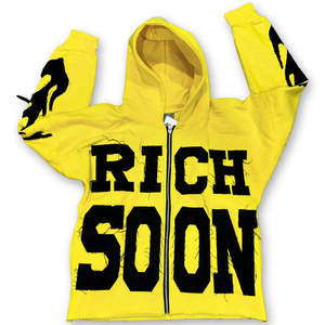 เสื้อฮู้ดซิปสีแดงสำหรับผู้ชาย รุ่น Rich Soon ทรงปกติ สไตล์สตรีทแวร์ ผ้าฟลีซ ป้องกันขนร่วง มีกระเป๋า ผ้าถัก คอตตอน โลโก้ด้านหน้า เหมาะสำหรับฤดูใบไม้ร่วง - Product Image 3