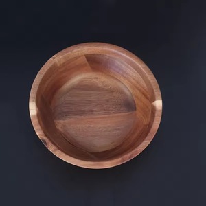 <b>Safe</b> Healthy Acacia Wood Serving Bowl <b>Large</b> Durable Wooden Fruit Salad Soup for Kitchen Tableware Party Use Available - Product Image 3