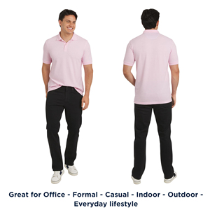 Polo de Hombre de Primera Calidad, Mezcla de Algodón, Diseño Casual de Manga Corta para Golf, Deportes y Uso Diario Profesional en la Oficina - Product Image 2