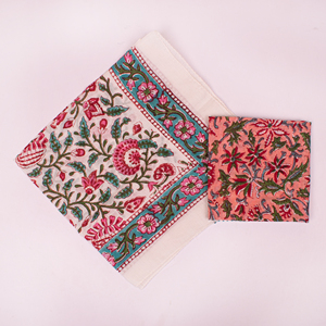 Geometric Eco Friendly Bandana Cotton Block Printed Unisex <b>Square</b> <b>Scarf</b> Ethnic Style Spring Summer Use Neckerchief - Product Image 3