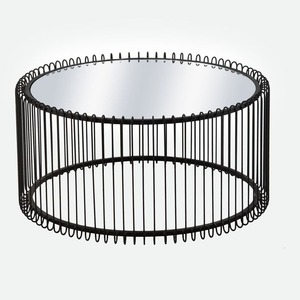 Mesa de Centro Redonda Moderna de Mármol con Estructura de Hierro, Diseño Industrial, Muebles para Sala de Estar, Decoración para el Hogar - Product Image 3