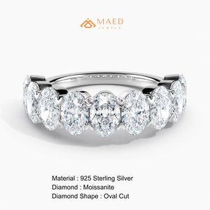 <b>Silver</b> Marquise Cut Moissanite <b>Ring</b> Luxury Womens Wedding Jewelry Fashion <b>Ring</b> NYC Style Elegant Gift - Product Image 6