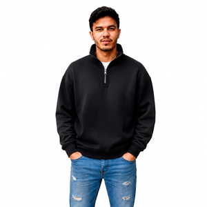 Fabricant de vêtements streetwear personnalisés effet soleil délavé avec fermeture éclair quart de tour pour hommes, fournisseur en gros de vêtements et d'habillement à marque privée OEM - Product Image 6