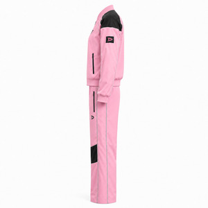 Ensemble de survêtement de baseball personnalisé pour homme, rose, veste zippée intégrale, pantalon large, uniforme d'entraînement d'équipe OEM - Product Image 3