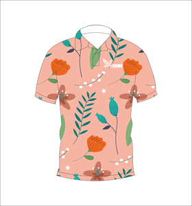 เสื้อโปโลพิมพ์ลายดอกไม้เขตร้อนแบบกำหนดเอง แขนสั้น สวมใส่สบาย เหมาะสำหรับกอล์ฟ เทนนิส ชุดทีมฤดูร้อน - Product Image 1