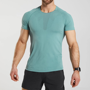Camiseta Deportiva para Hombre al por Mayor con Dobladillo Curvo, de Secado Rápido, Manga Raglán, Ajuste Musculoso, Transpirable, Lisa, para Entrenamiento y Culturismo - Product Image 5