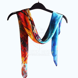 Custom Printed <b>Silk</b> Scarf With Soft Fabric Elegant Look For <b>Head</b> And Neck <b>Wrap</b> Fashion Accessory For All Season Wear <b>Silk</b> Scarf - Product Image 3