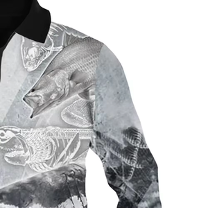 Camisa de Pesca Unisex de Manga Larga con Estampado de Sublimación Personalizado, Tela Transpirable con Protección Solar UPF 50 y Logotipo Personalizado - Product Image 2