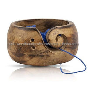 Cuencos de hilo redondos de alta calidad de alta tendencia para tejer cuenco de hilo de madera hecho a mano - Product Image 2