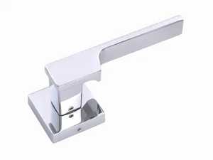 Modern Durable Antirust Polished Stainless Steel <b>Door</b> Lever Handle Long Backplate Keyhole Escutcheon <b>Mirror</b> Finish Interior Lock - Product Image 3