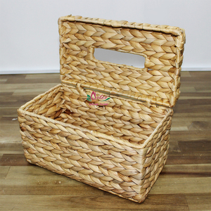 Handmade Woven Tissue <b>Box</b> Cover Nordic Style Rectangular Desktop <b>Storage</b> Brown <b>Beige</b> Natural Color - Product Image 6