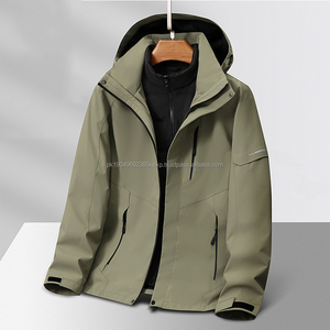 Veste coupe-vent 3 en 1 avec doublure amovible, imperméable, zippée, en duvet de canard, taille plus, personnalisée BY66001-2 - Product Image 6