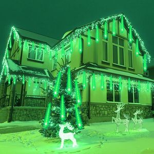 Luci a Cascata per Halloween, 192 LED, Effetto Pioggia di Meteore, per Decorazioni Festive da Esterno - Product Image 3