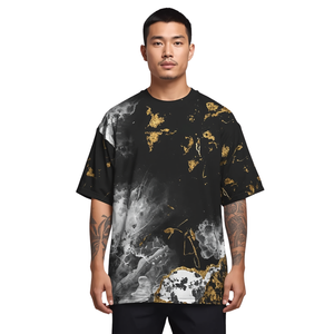 Camiseta de Hombre con Estampado de Mármol, Sublimación, Diseño Gráfico de Lujo, Estilo Oversize - Product Image 2